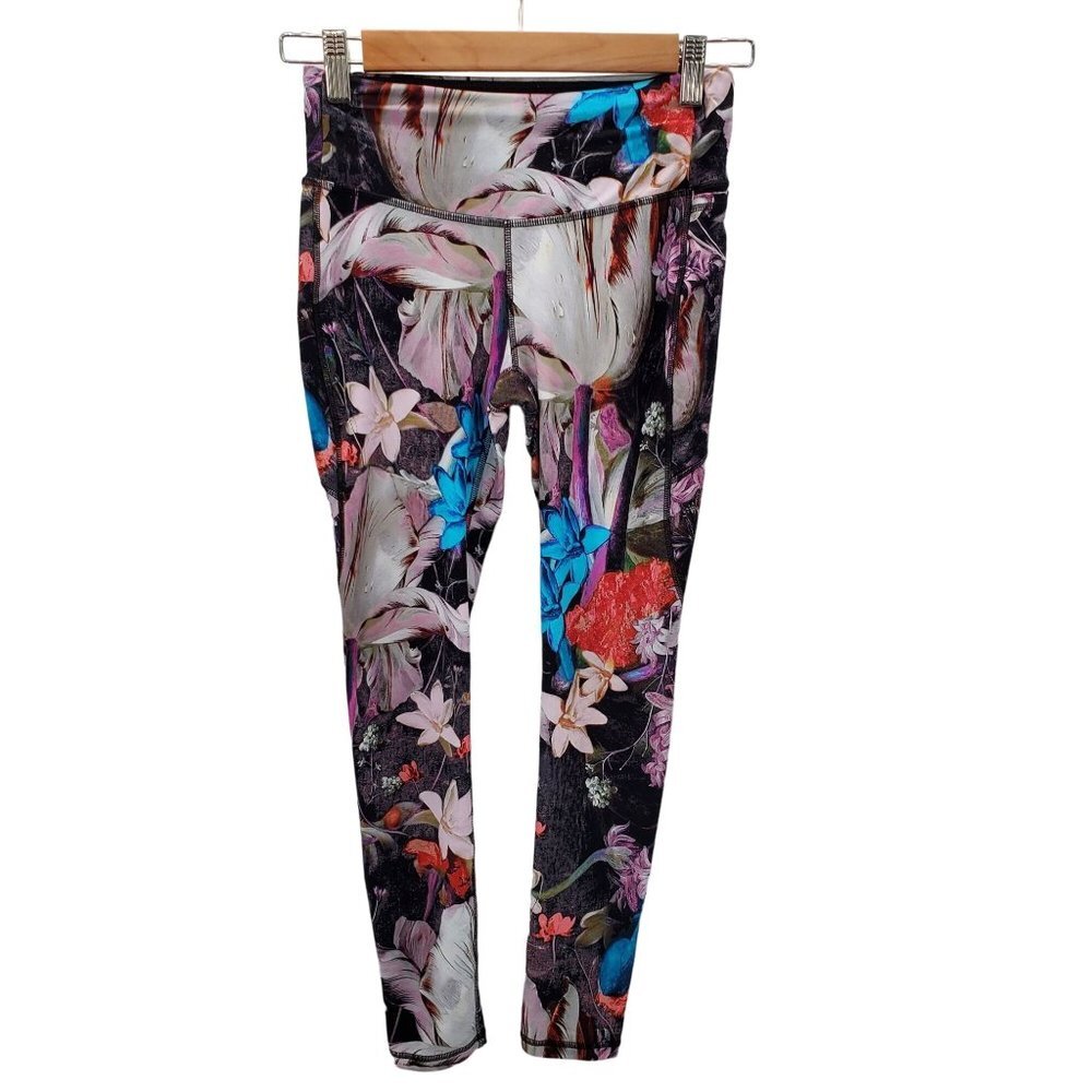 Calia Womens‎ Floral Athletic Leggings Pants XS Multicolor Yoga Workout Stretch